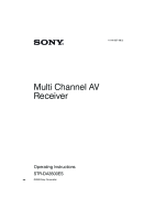 Sony STR-DA3500ES - Owners Manual 